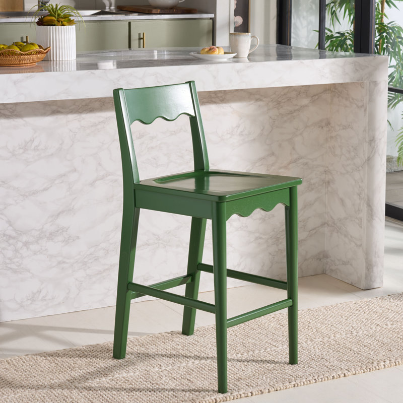 Rosetty Scallop Counter Stool, Green