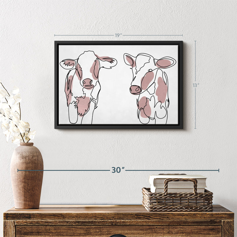 Cute Cows Canvas Print, 13" H x 19" W