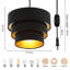 Luminaire suspendu tambour 1 lumière Daivon-86883338