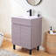 Ensemble de meuble-lavabo simple 24 po gris