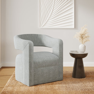 Cascia 30" W Polyester Swivel Barrel Chair