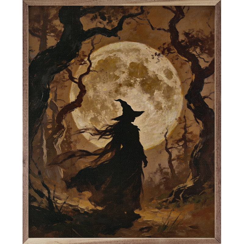La sorcière et la lune, H 20 po x l 16 po