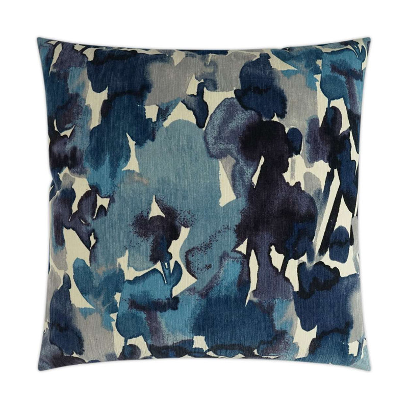 Aquarelle Square Pillow Cover & Insert, 22"H x 22"W, Multi Abstract