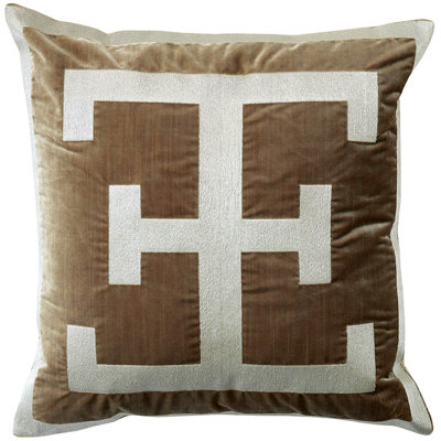 Logo Velvet Square Pillow Cover & Insert