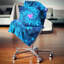 Coussin à imprimé floral Magical Blue Glowing Flower-30727904-30727908