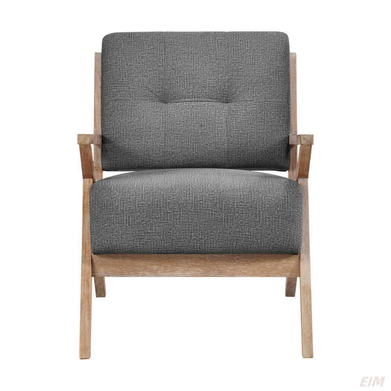 Chaise d'appoint moderne capitonnée 1pc, Gris foncé
