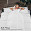 Ensemble d'édredon 5 pièces - Édredon en duvet synthétique toutes saisons avec taies décoratives et jupe de lit - Housse de couette matelassée avec pattes d'angle-110971800-110971798