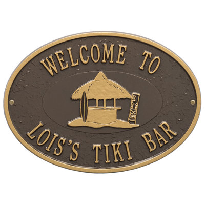 Personalized Tiki Hut Plaque Wall Décor
