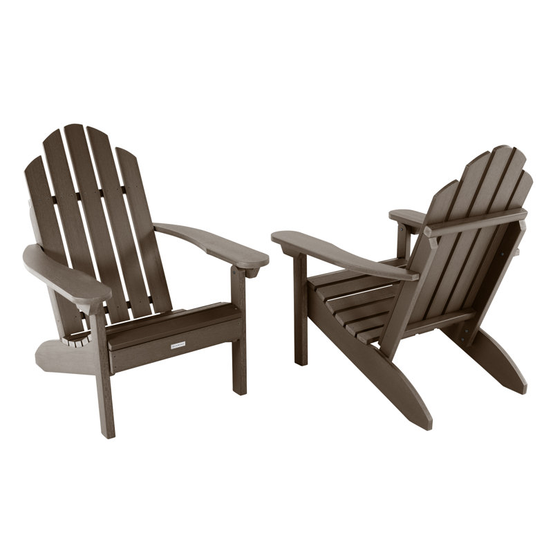 Chaise Adirondack en plastique Rialto, Gland de chêne vieilli