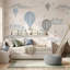 Papier peint blanc sur fond blanc-126556358-126556355