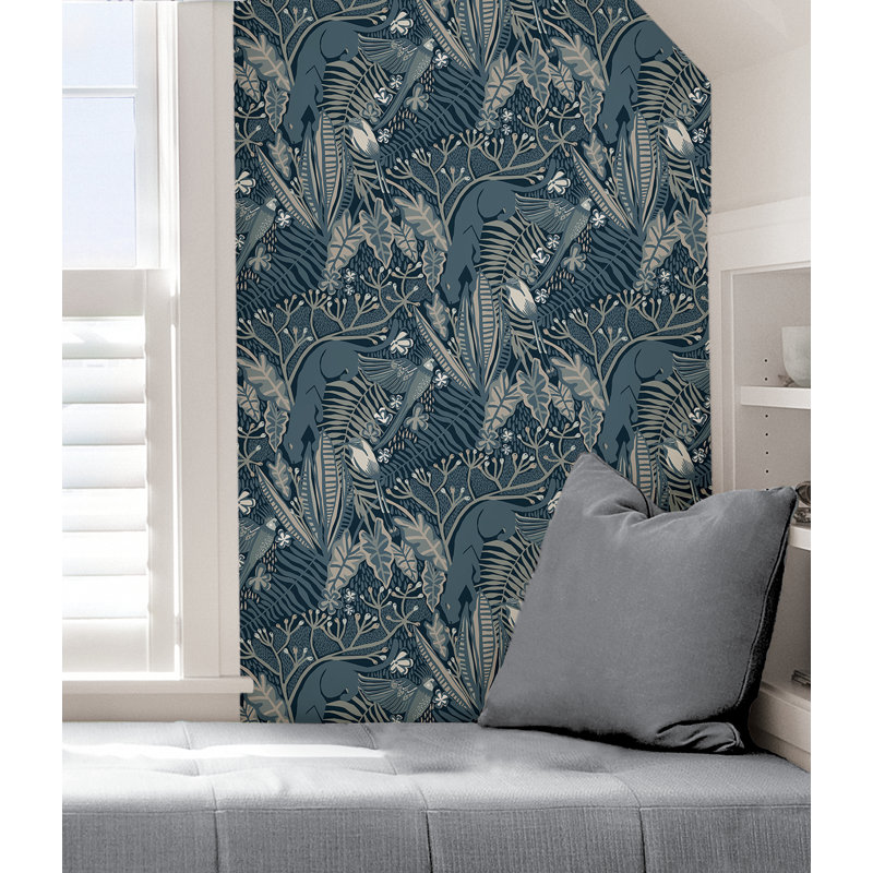 Rouleau de papier peint adhésif L 18 pi x l 20,5 po, Bleu