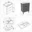 60mm Single Bathroom Vanity with Integrated Resin Basin-119716463