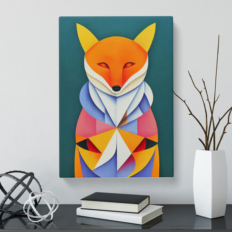 Fox Abstract Modern - Wrapped Canvas, 76cm H x 50cm W x 3cm D