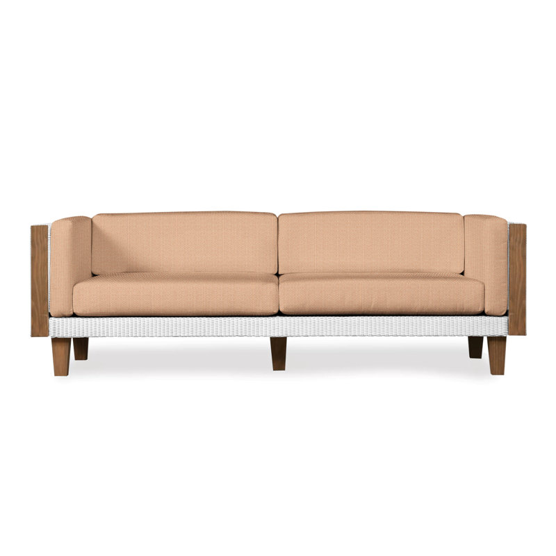 Catalina Outdoor 3 - Seat Patio Sofa, White, Colorwave Mist