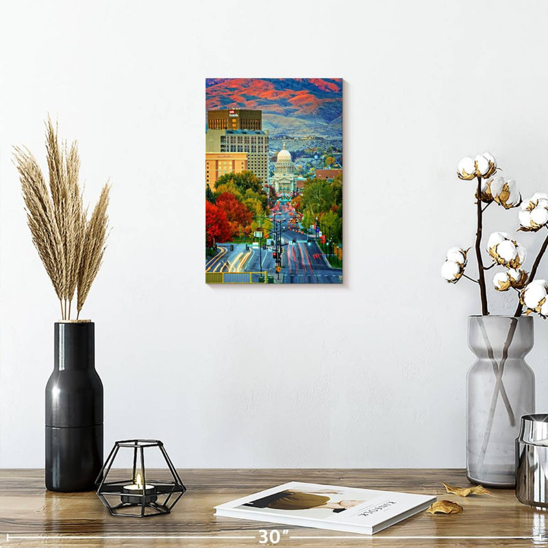 Aime Boise Autumn Sunset, 12" H x 8" W