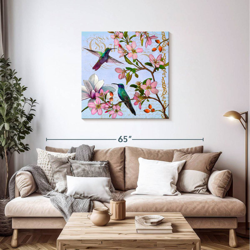 Brampt Hummingbird Botanical, 36" H x 36" W