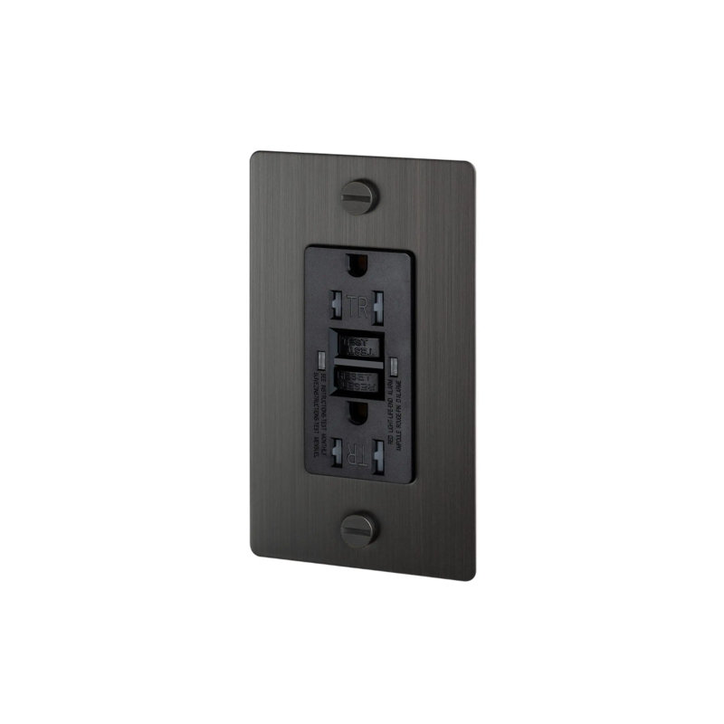 1G Duplex GFCI Outlet / Without Logo, Bronze