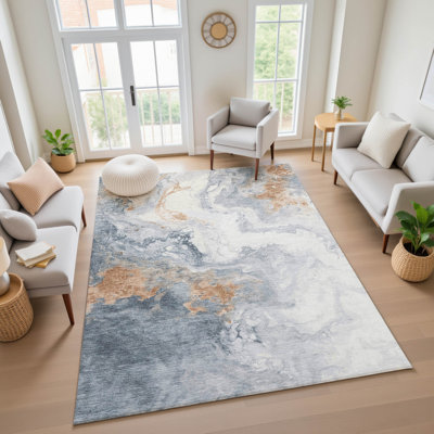 Tapis abstrait lavable à la machine de qualité supérieure Mayfield AMF1841