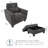 Aquadale 35.04" W Polyester Armchair and Ottoman-86927306