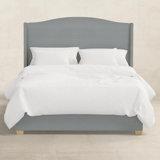 Upholstered Wingback Bed