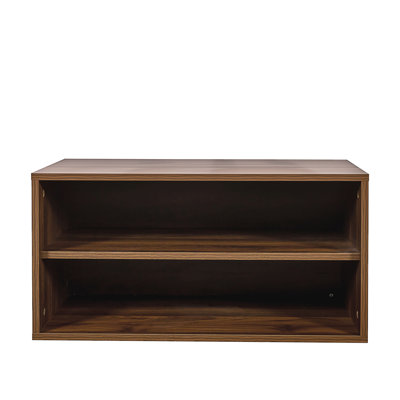 Stackable Cabinet Storage Organizer - Mounted, 28.36*13.76*14.45 Inches, Great For Home Organization, Keep Books, Garments, , Picture Frames, Keepsakes, Walnut Shade, Particle Board And Mounted