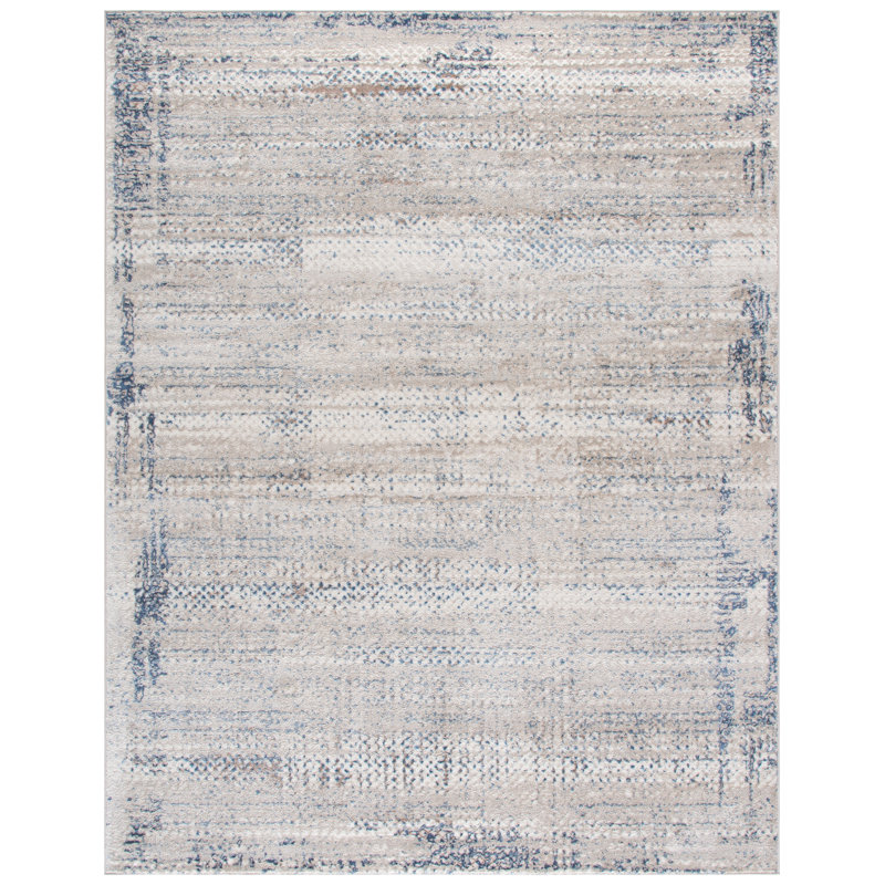 Tapis à performance abstraite Nourit, Rectangulaire 8 pi x 10 pi