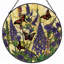 Vitrail de jardin en verre coloré 7,8 po H-1398686332