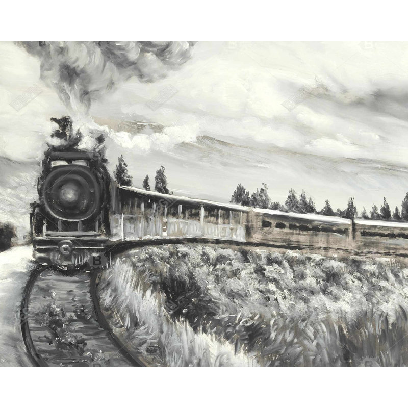 Toile de train à vapeur | Art mural rétro