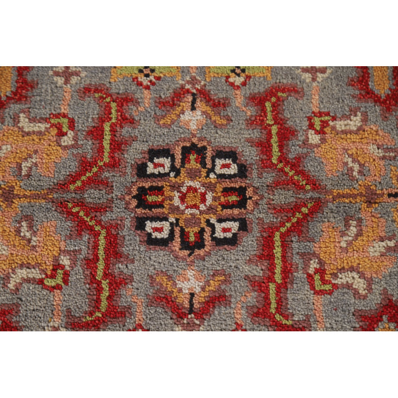 Tapis floral traditionnel indien en laine 4 x 6