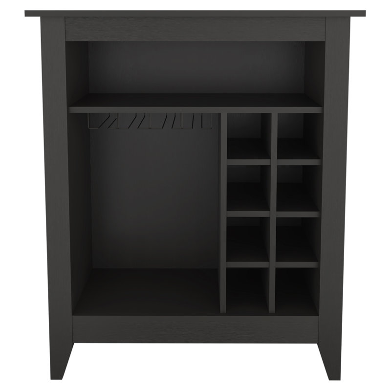 New Canaan 6-Bottle 1-Drawer 1-Shelf Bar Cabinet Black Wengue