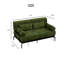  Causeuse moderne en chenille 59 po l 59 po avec ports USB flexibles et accoudoirs cylindriques, vert-1983953675