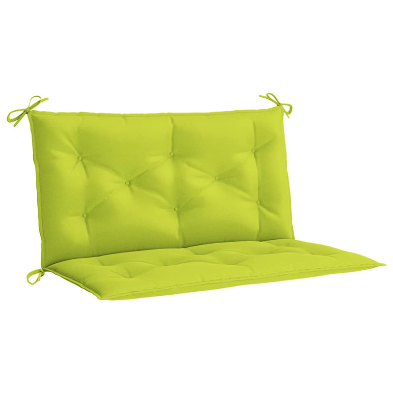 Garden Bench Cushion Set of 2 Bright Green Outdoor Garden Bench Pads, 19.7" H x 39.4" W x 1.1" D, Fabric - Bright Green