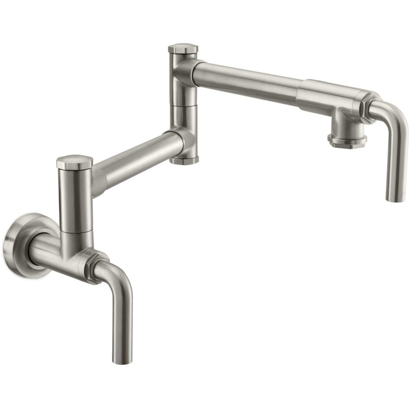 Descanso Pot Filler Dual Handle Wall Mount, Oil Rubbed Bronze