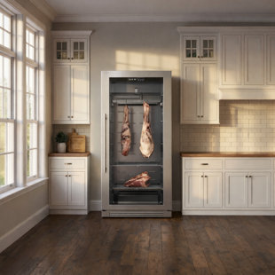 Ca’lefort 23,8 po Réfrigérateur commercial de séchage à sec avec intérieur en acier inoxydable, conception à zone unique pour la viande et la charcuterie