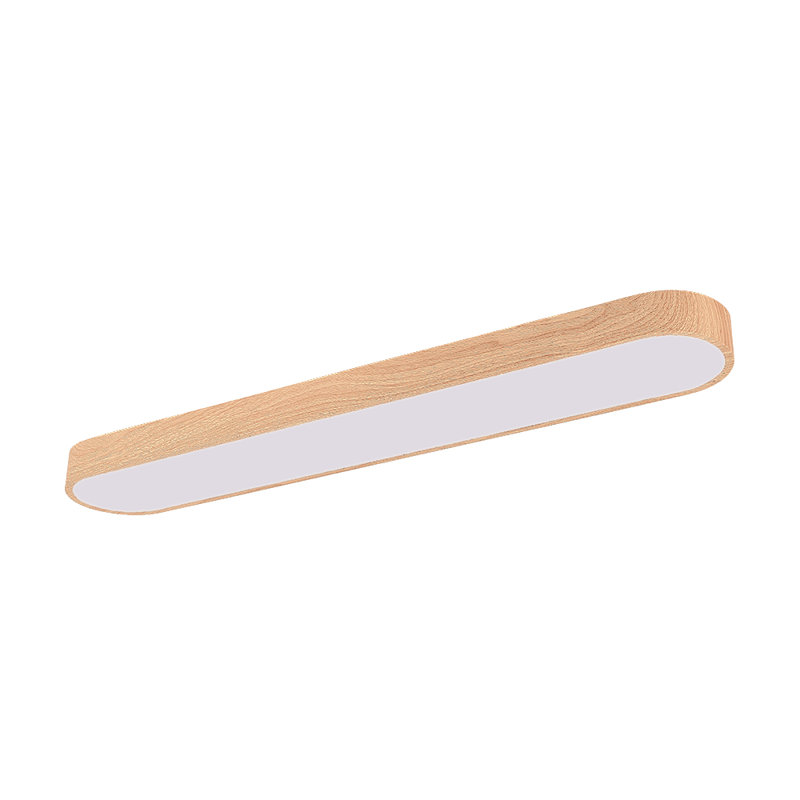 Cherron Farmhouse Round-Corner Rectangle LED Flush Mount Ceiling Light, 5cm H x 65cm W x 15cm D