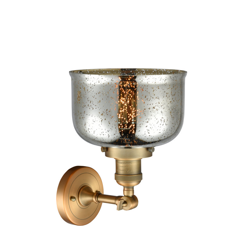 Plafonnier simple semi-encastré 8 lumières Handley, Ampoule non incluse, Argent mercuré, Laiton brossé