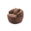 1 canapé moderne pivotant à 360 ° Mid-Century courbé, tissu bouclé attrayant pour le salon, la chambre à coucher et le bureau