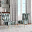 Chaise d'appoint moderne et contemporaine en velours bleu et blanc
