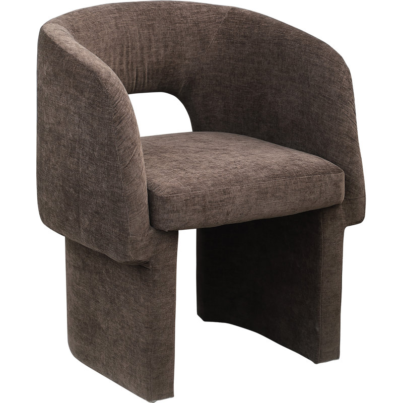 Chaise en chenille, Tissu chenille brun