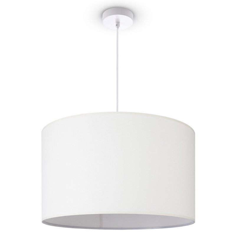 Ishir 1 - Light Drum Pendant, White