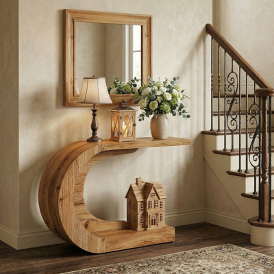 43.3" Console Table, Wooden Entryway Hallway Table