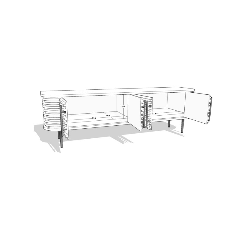 Aariketh Unfinished TV Stand for TVs up to 78"