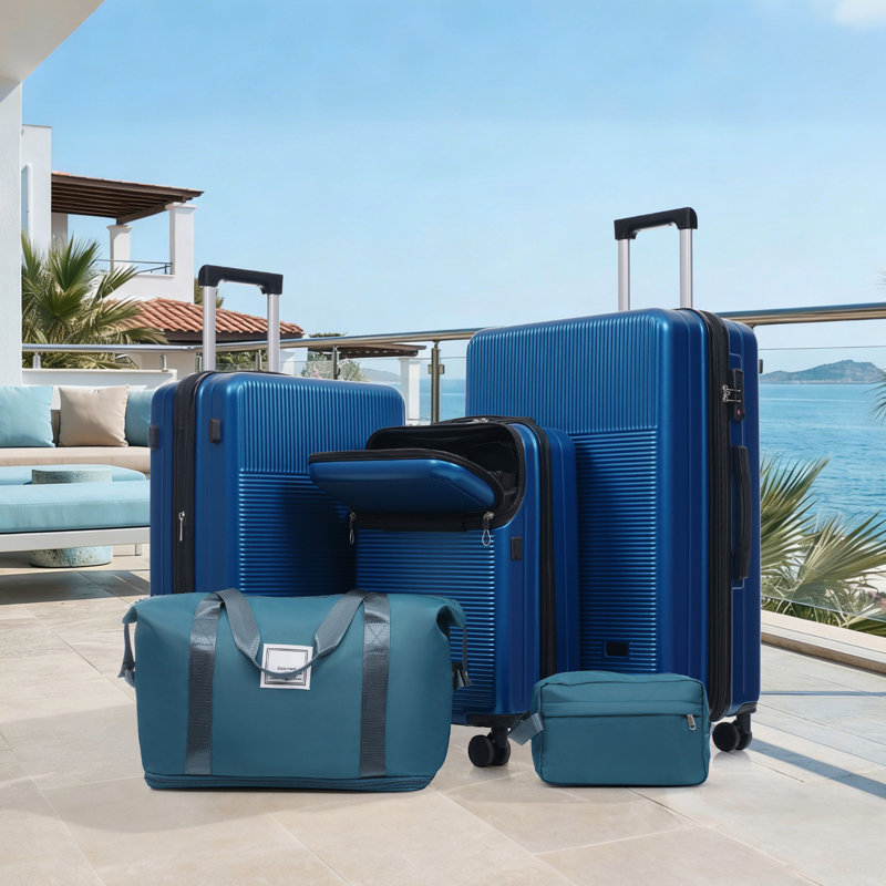 Ensemble de 5 valises à demi-ouverture