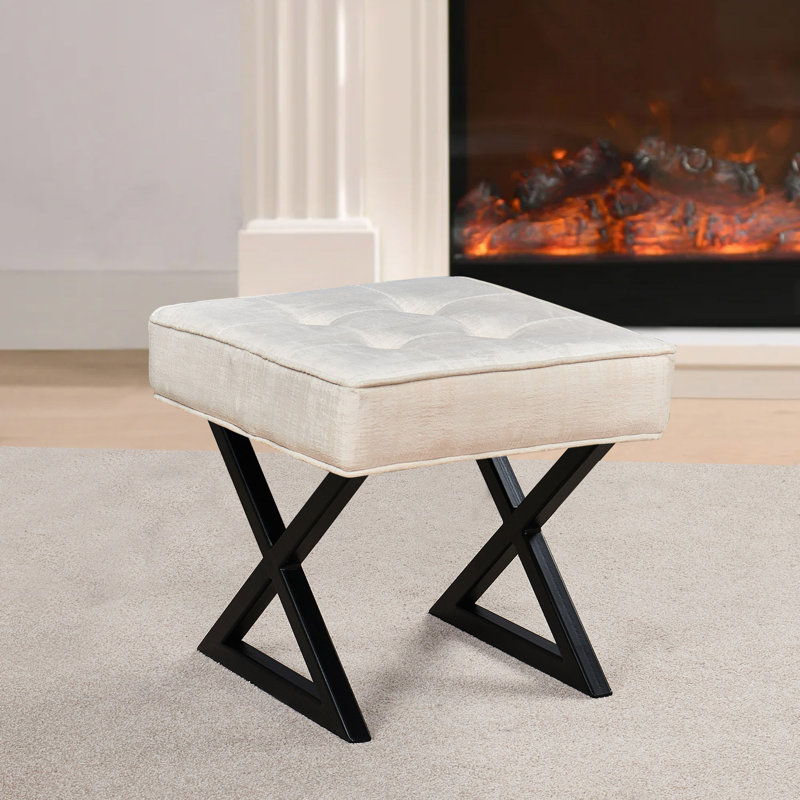 Kadra Upholstered Ottoman, Gardenia 