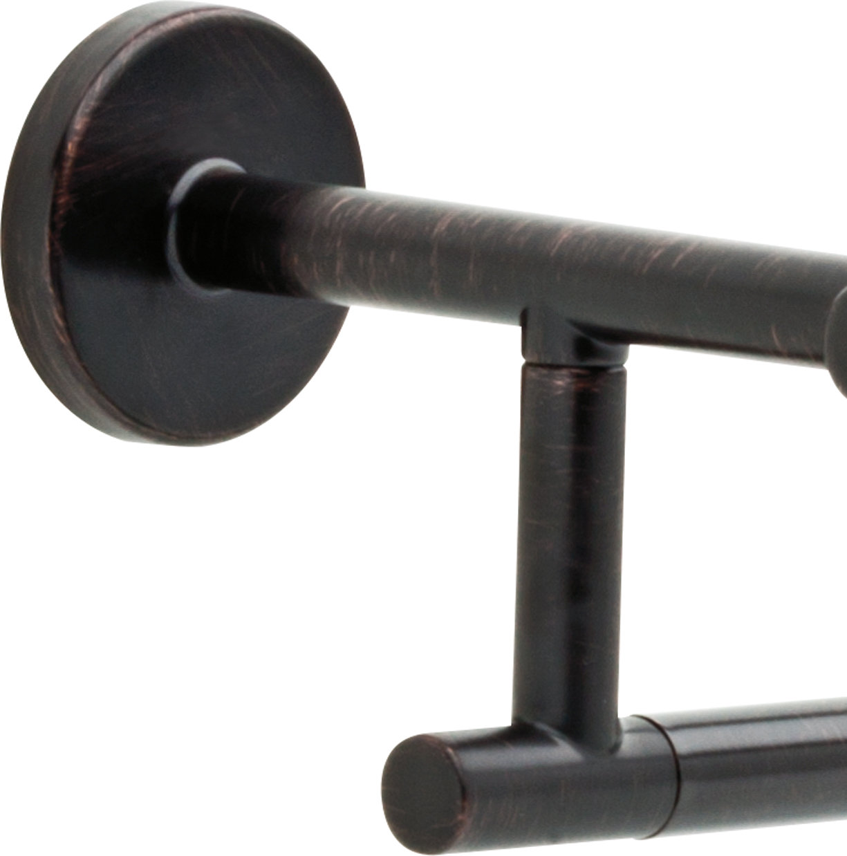 Trinsic 24 in. Double Wall Mount Towel Bar Bath Hardware Accessory, Venetian Bronze