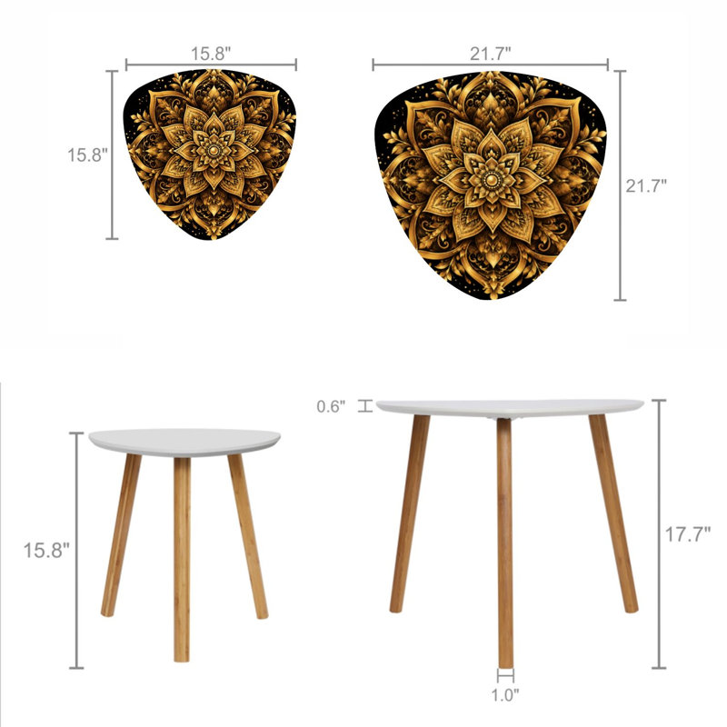 Ensemble de 2 tables basses gigognes Triangle