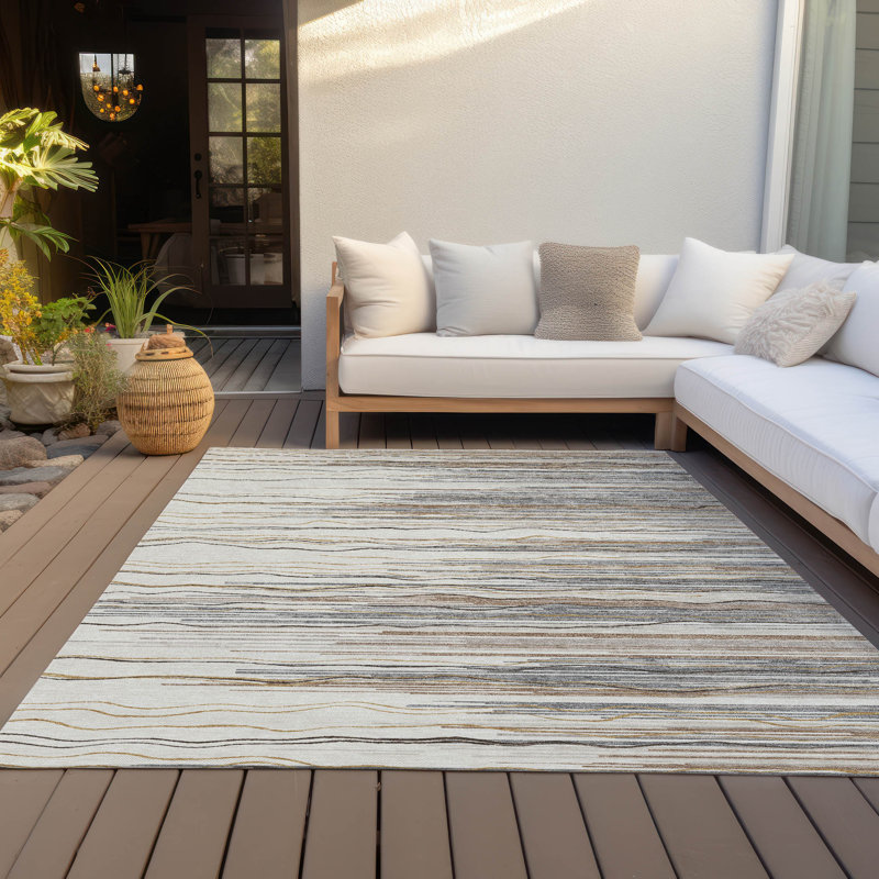 Tapis ivoire intérieur / extérieur Ayra , 5' x 7'6"