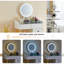 Coiffeuse avec lumières DEL et coiffeuse avec table d'appoint extensible à 5 tiroirs avec miroir et tabouret pour chambre à coucher