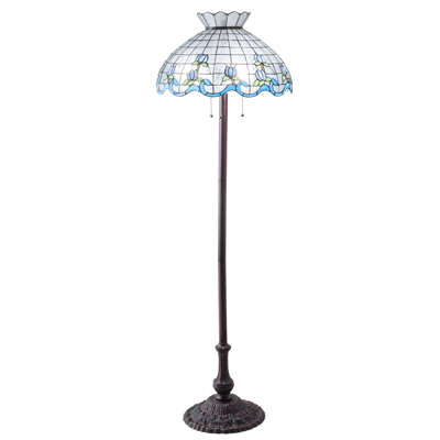 62" High Roseborder Floor Lamp