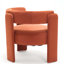 Chaise d'appoint Mid-Century moderne en velours avec structure robuste-790852199